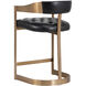 Beaumont 35.25 inch Antique Brass / Cantina Black Counter Stool